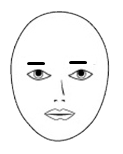 meaning of straight line eyebrows