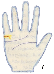 marriage line with a fork at end