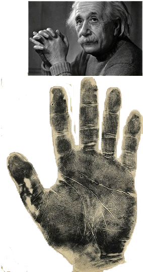 Albert Einstein palm reading